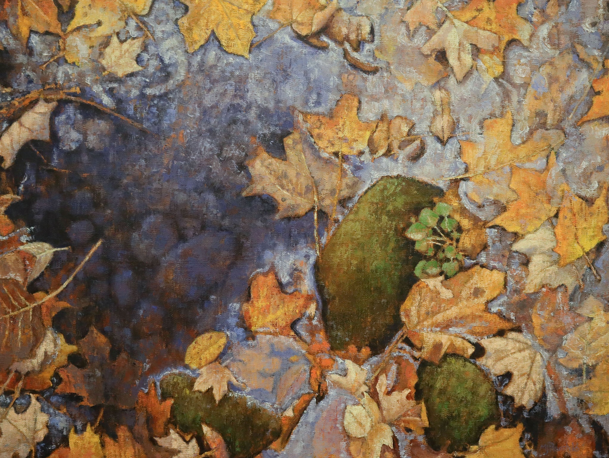 Rocks & Sky in Creek by Mary Reusch