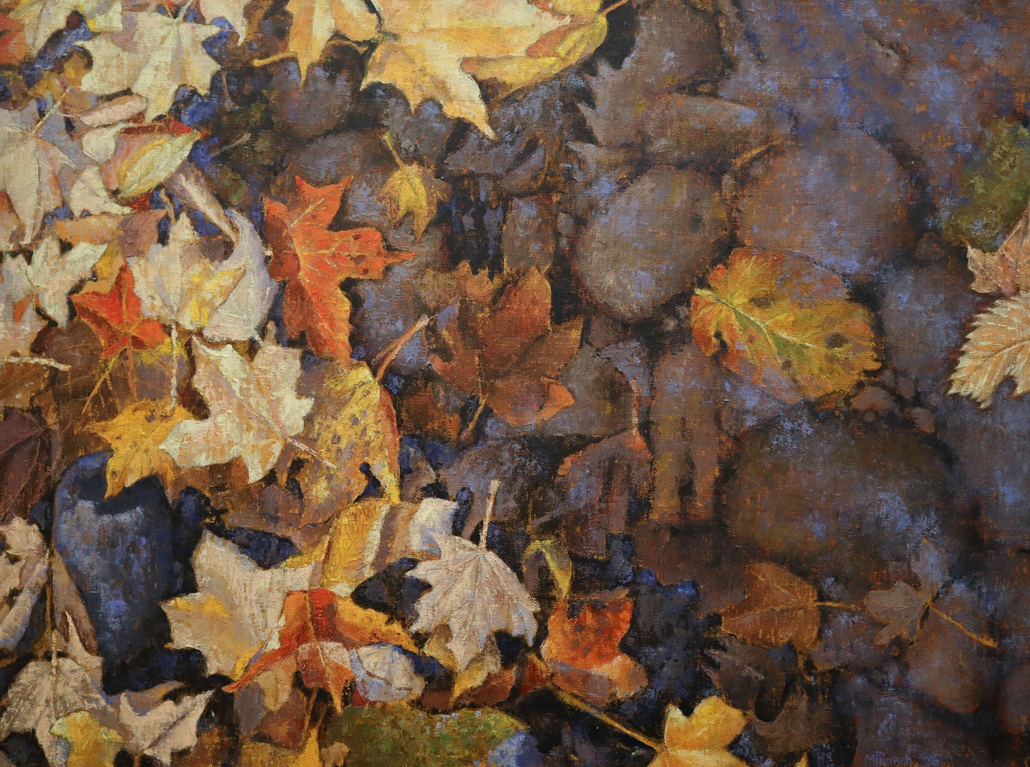Leaves Descending to Creek Bottom by Mary Reusch