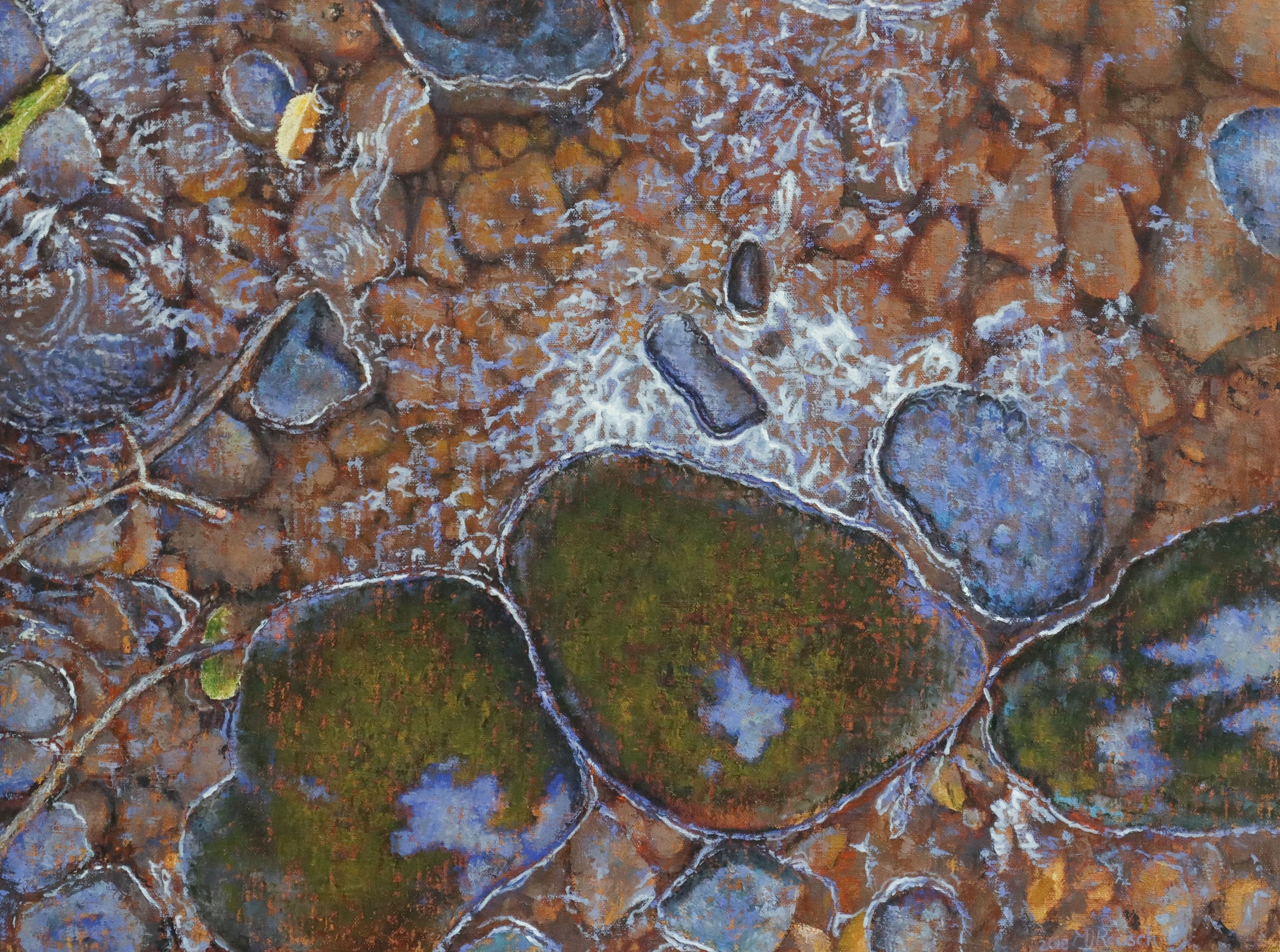 Meandering Creek & Rocks by Mary Reusch