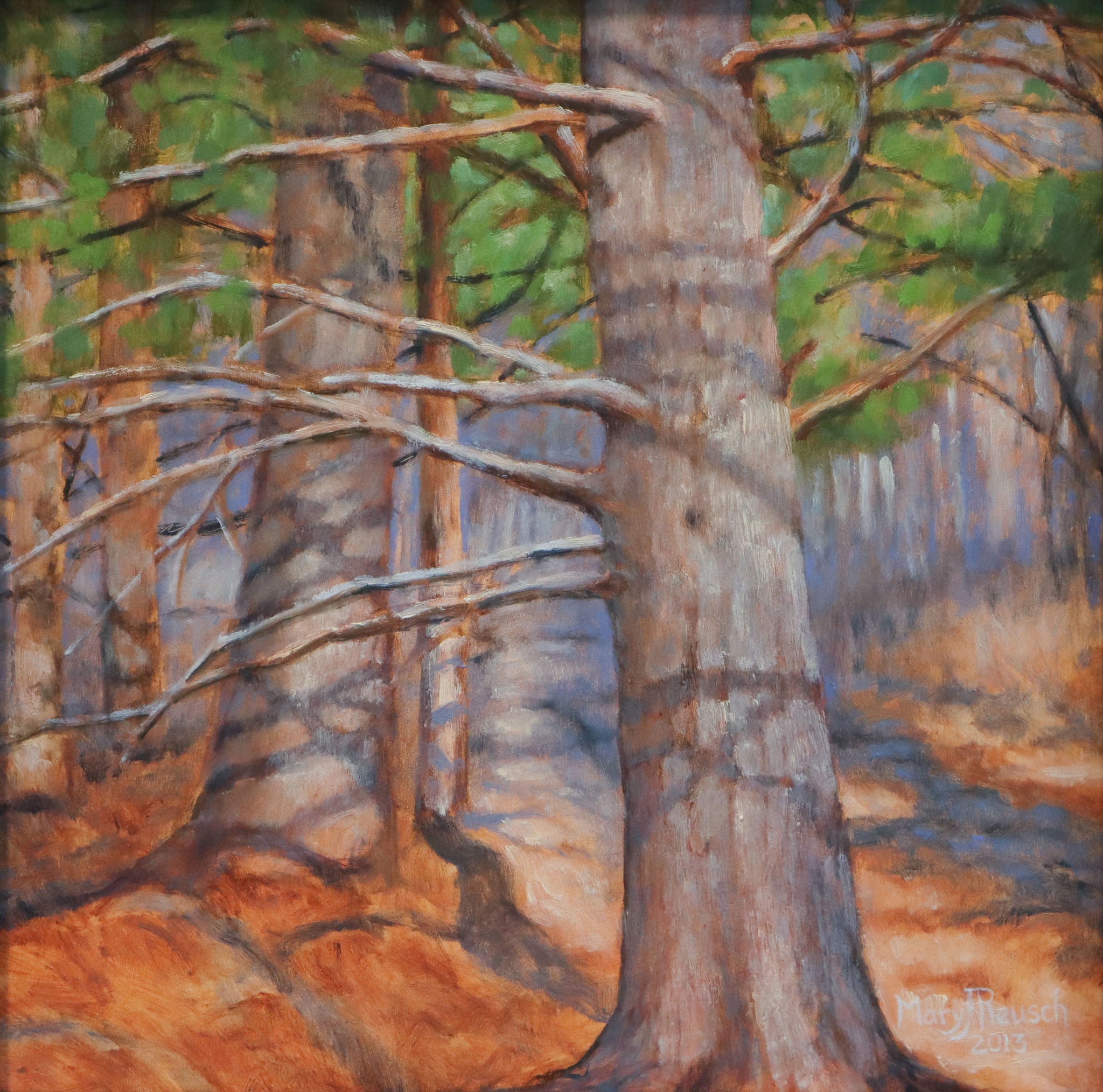Pine Trees & Path  by Mary Reusch